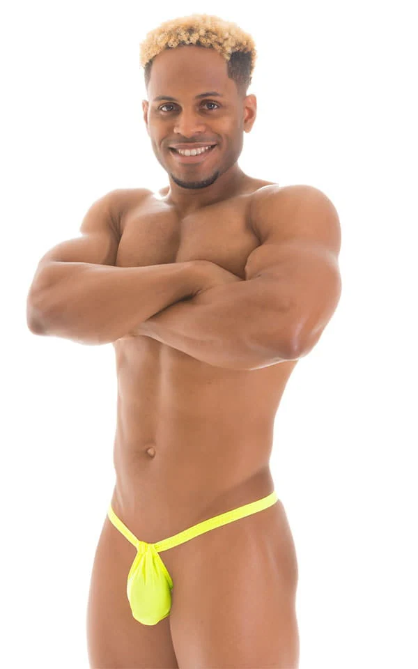 M90 - Mens 4 way Adjustable Micro Bikini Tanga - Solid Sheer Semi Sheer - Image 6