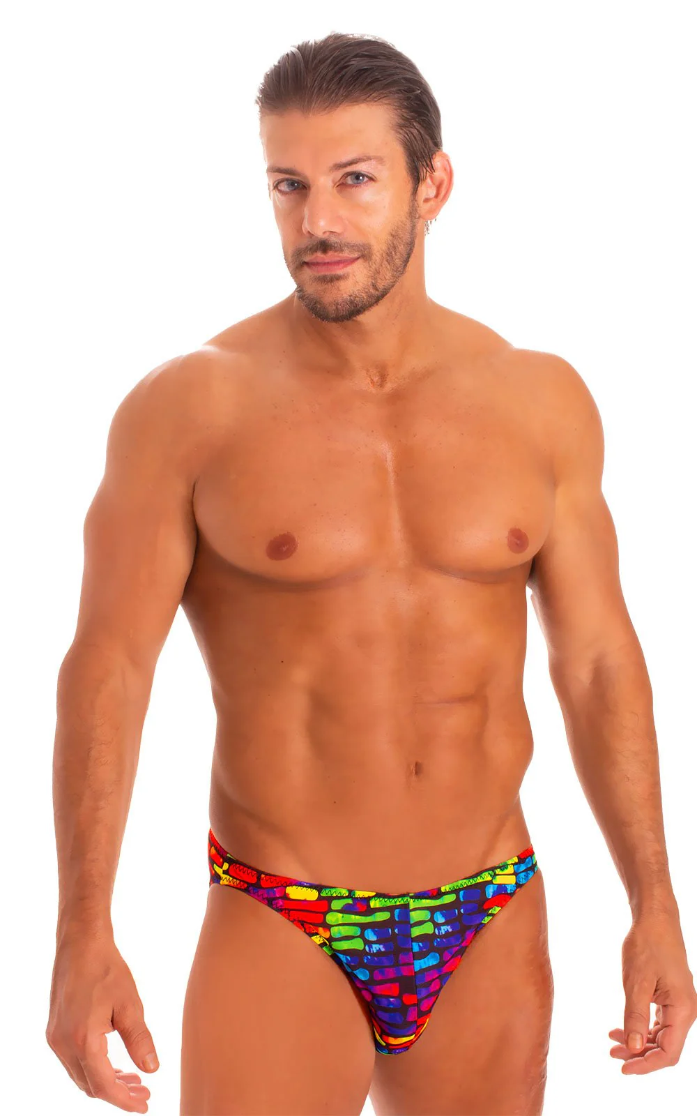 M16 - Mens Bikini Briefs - Tan Through