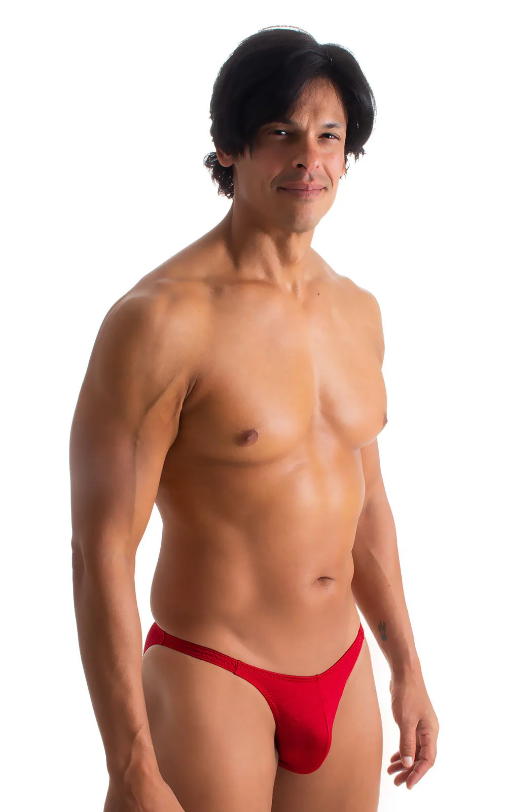 M63 - Mens Classic Brazilian 3/4 Back Bikini - Solids