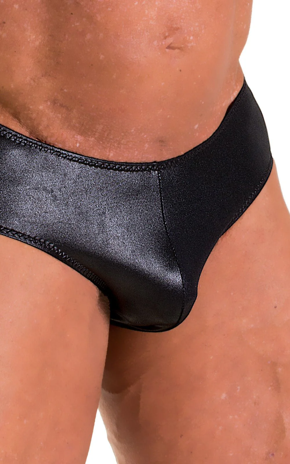 M89 - Mens Classic Physique Posing Trunks - Wet Look - Image 3