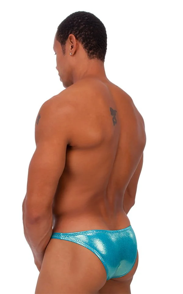 M49 - Mens Exotic Dancer Pistol Bikini with Pouch Enhancement - Metallics - Image 2