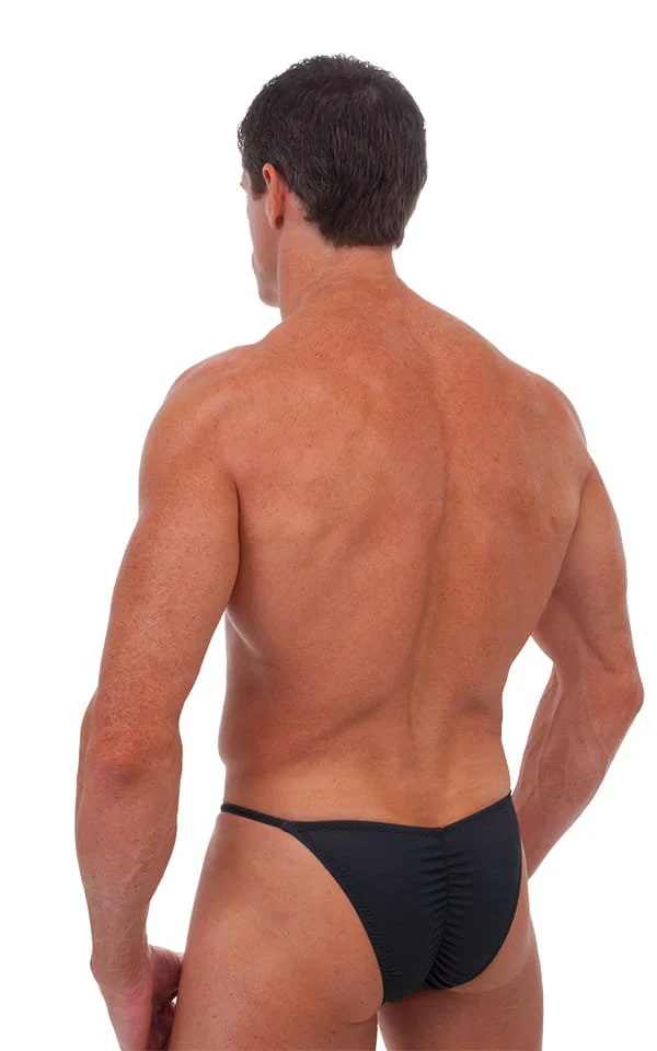 M18 - Mens Fitted Pouch Puckered 1/2 Back Bikini - Mesh - Image 2