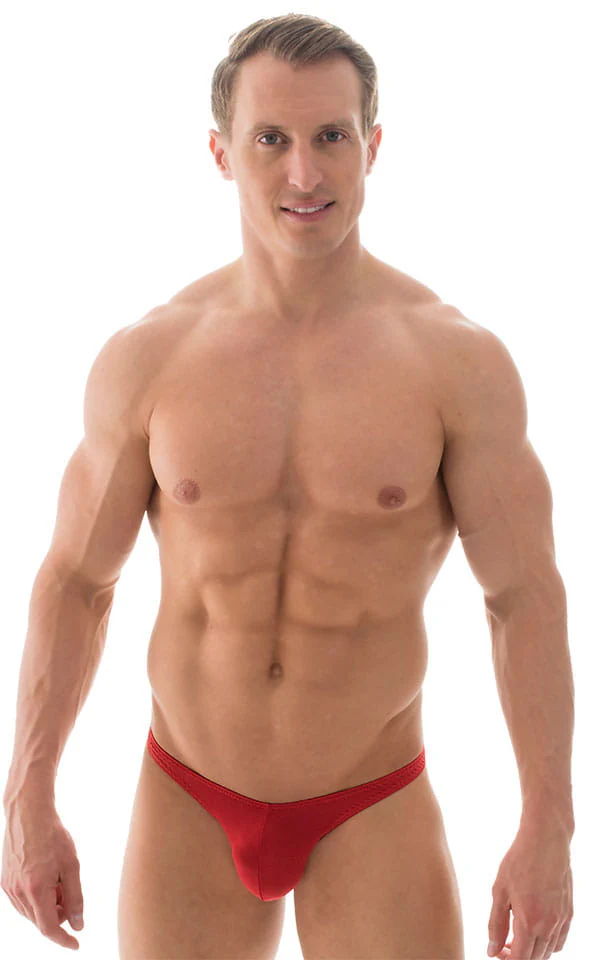 M79 - Mens Micro Fitted Pouch Puckered Back Bikini - Solid Sheer Semi Sheer - Image 9