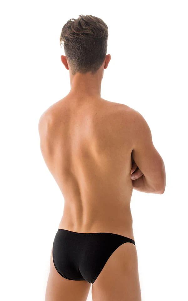 M74 - Mens Micro Pouch Full Back Bikini - Solid Sheer Semi Sheer - Image 2