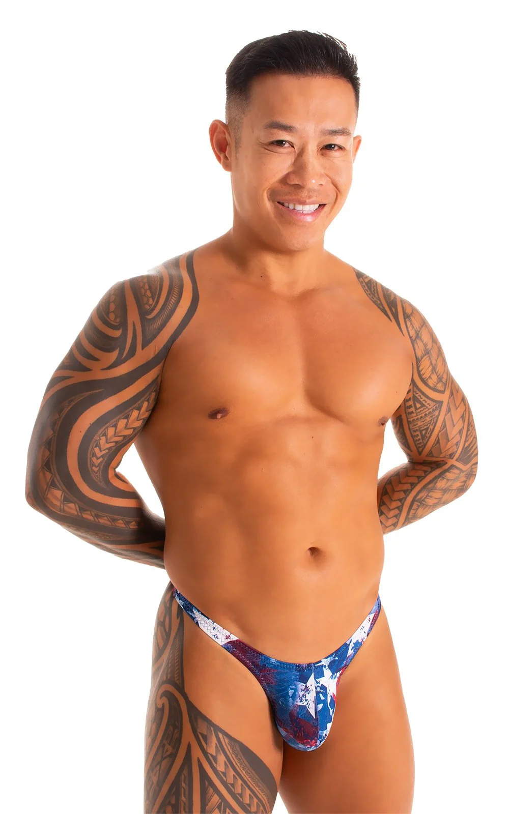 M77 - Mens Micro Pouch Swimsuit Thong - Prints - Image 27