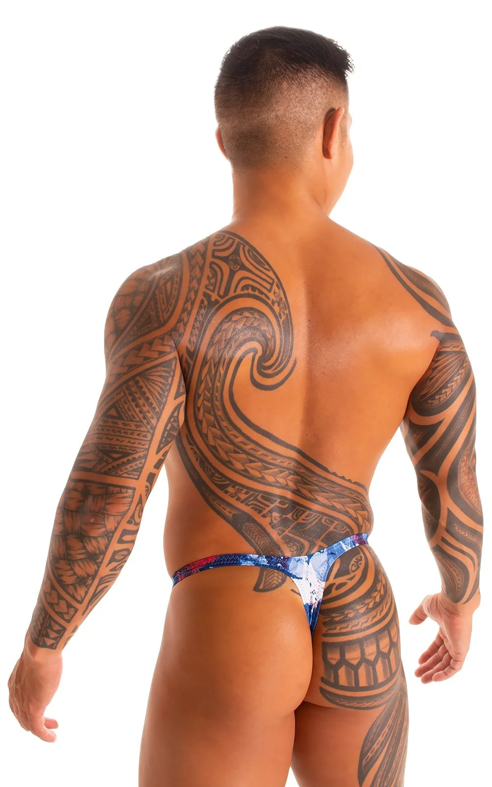 M77 - Mens Micro Pouch Swimsuit Thong - Prints - Image 28