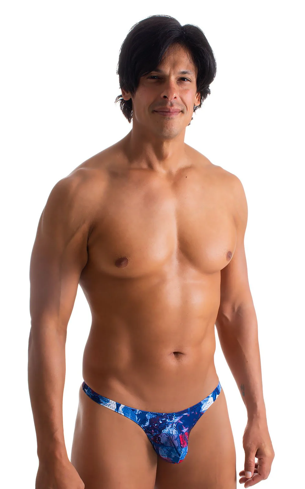 M77 - Mens Micro Pouch Swimsuit Thong - Prints - Image 33