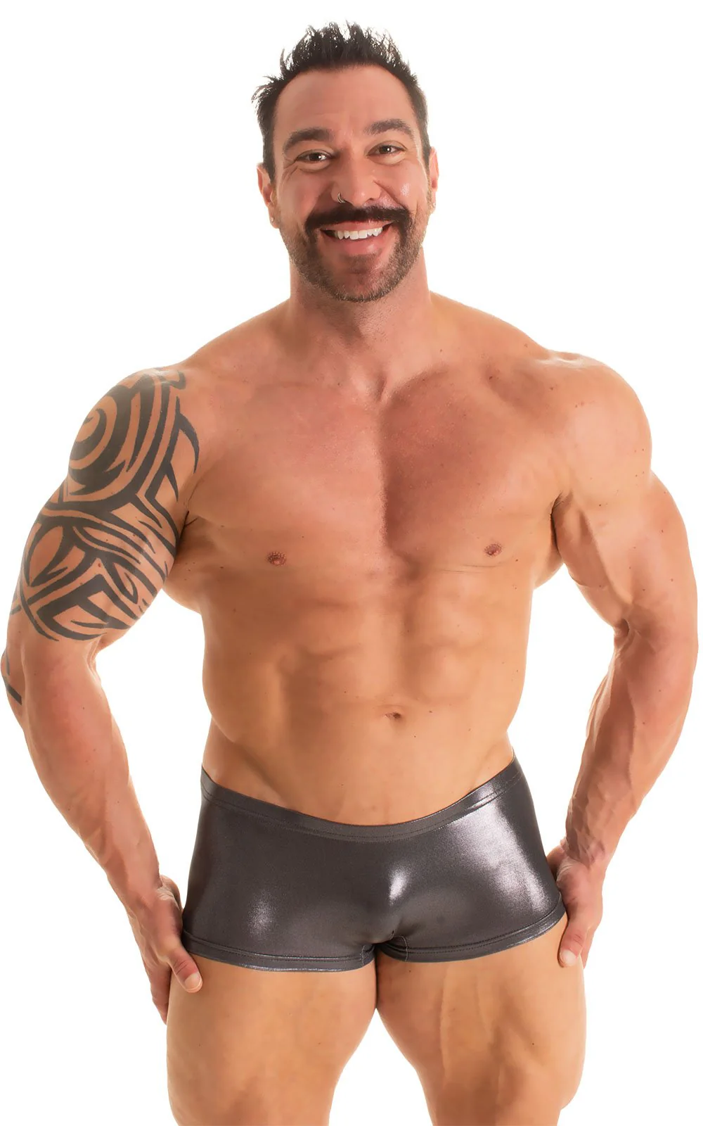 M61POS - Mens Posing NPC IFBB Physique Low Cut Short - Metallics