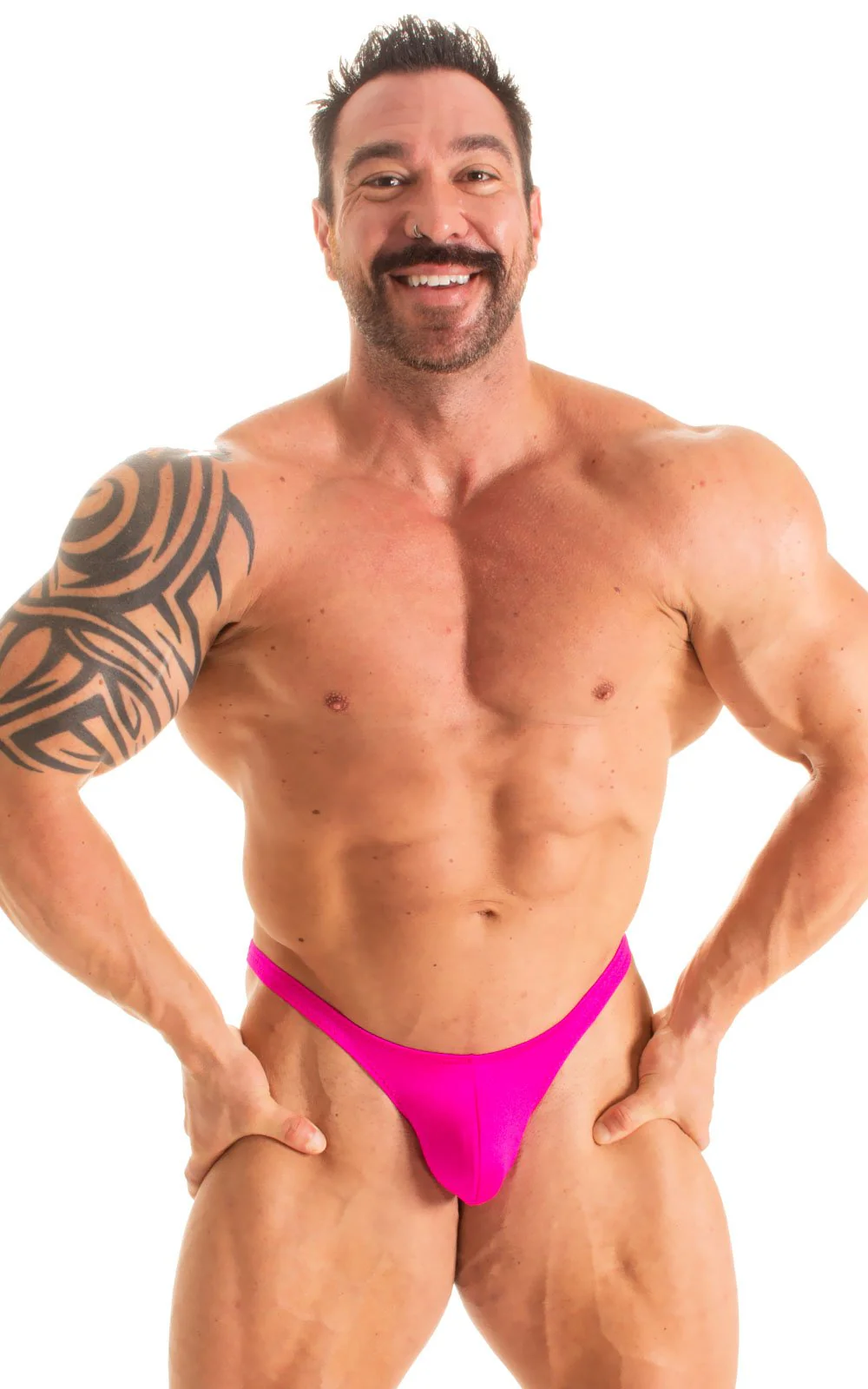 M79POS - Mens Posing Suit Fitted Pouch Puckered Back - Solids - Image 5