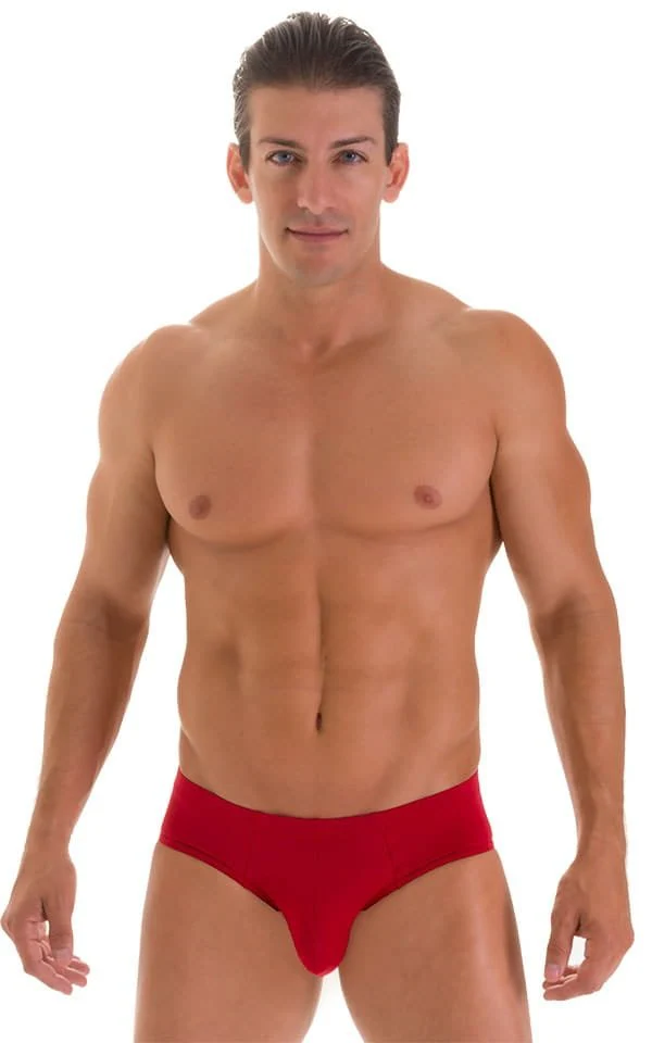 M88 - Mens Pouch Brief Swimsuit - Solid Sheer Semi Sheer