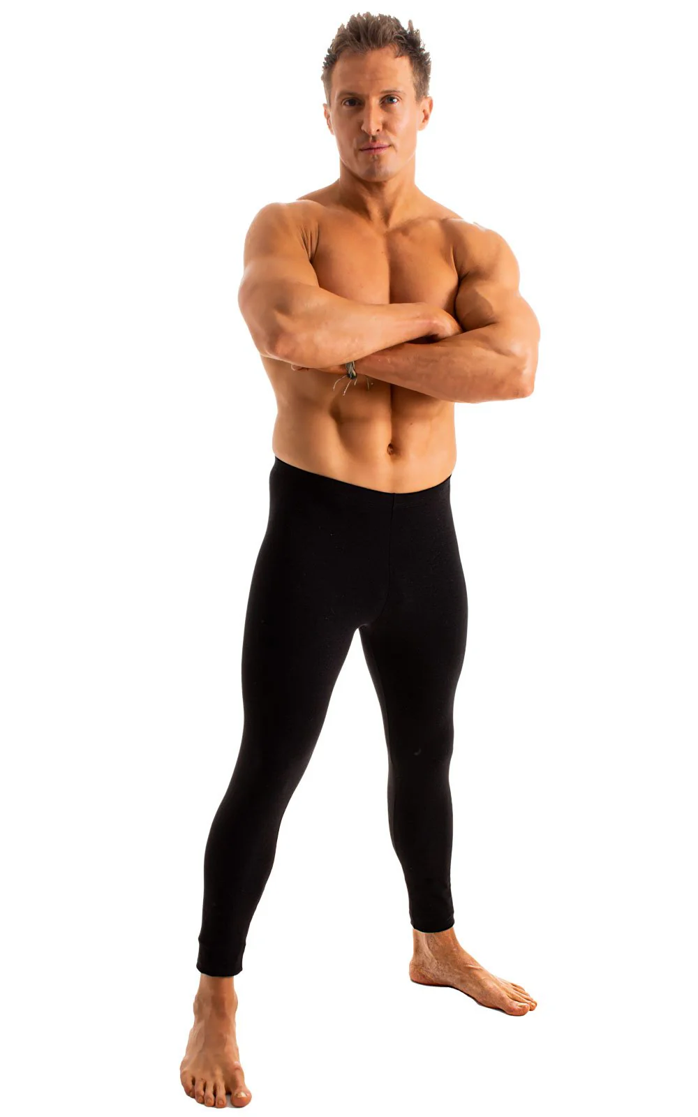 A4M - Mens Regular Waist Leggings - Solids - Image 14