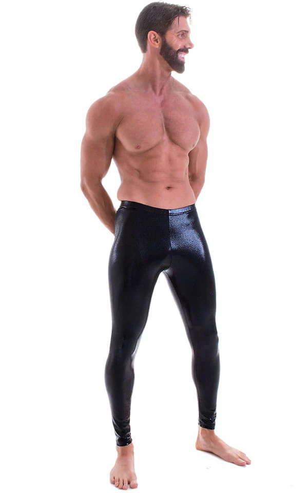 A4M - Mens Regular Waist  Leggings - Wet Look - Image 4