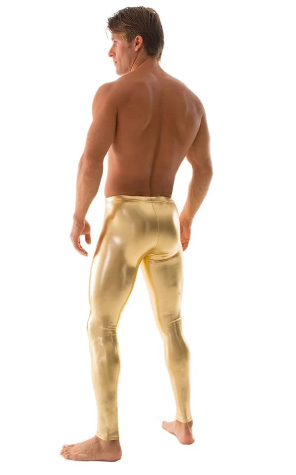 A4M - Mens Regular Waist  Leggings - Wet Look - Image 8