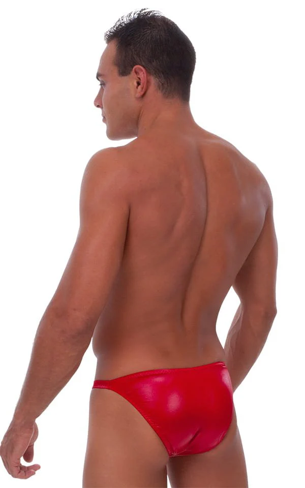 M26 - Mens Seamless Pouch Bikini - Wet Look - Image 4