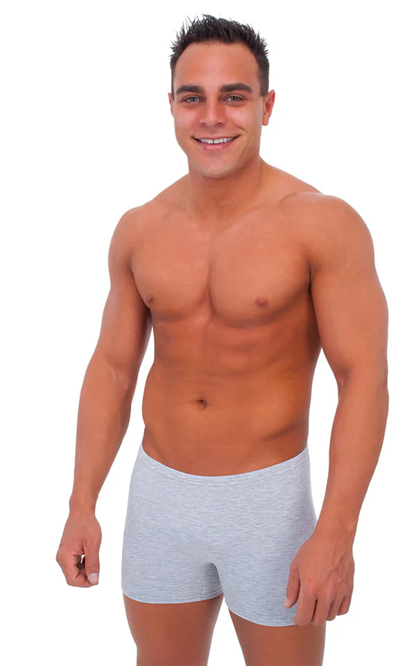 A12 - Mens Seamless Square Cut Underwear Gym Shorts - Solids