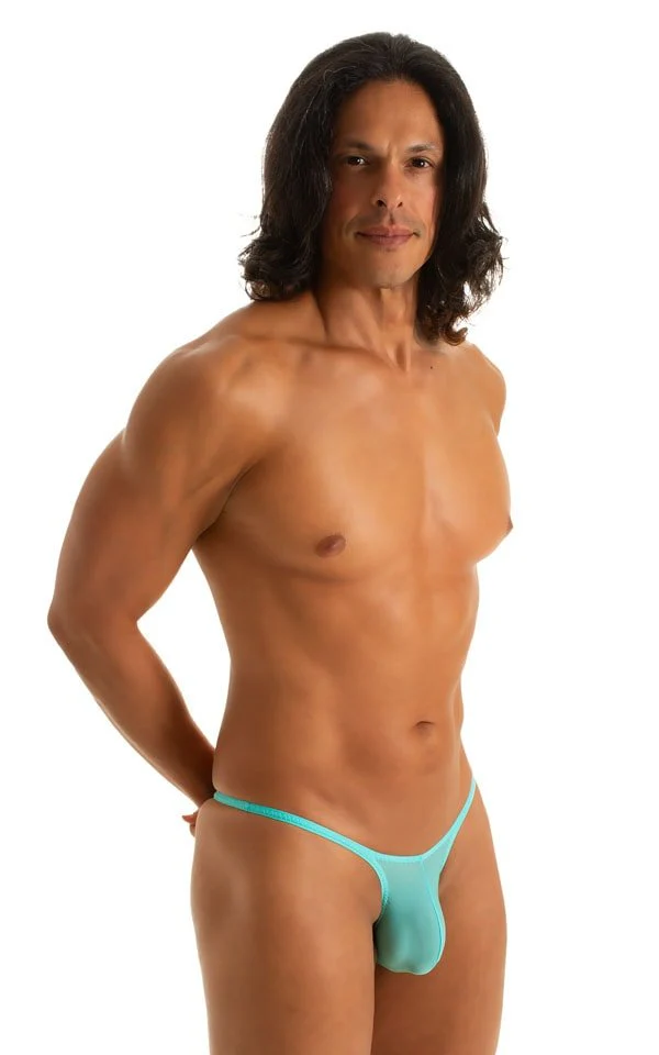 M57 - Mens Skinny Side Skimpy Back Bikini - Solid Sheer Semi Sheer - Image 12