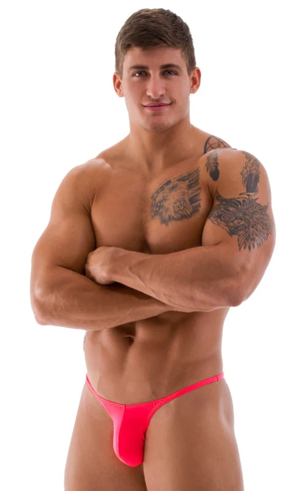 M57 - Mens Skinny Side Skimpy Back Bikini - Solid Sheer Semi Sheer - Image 18