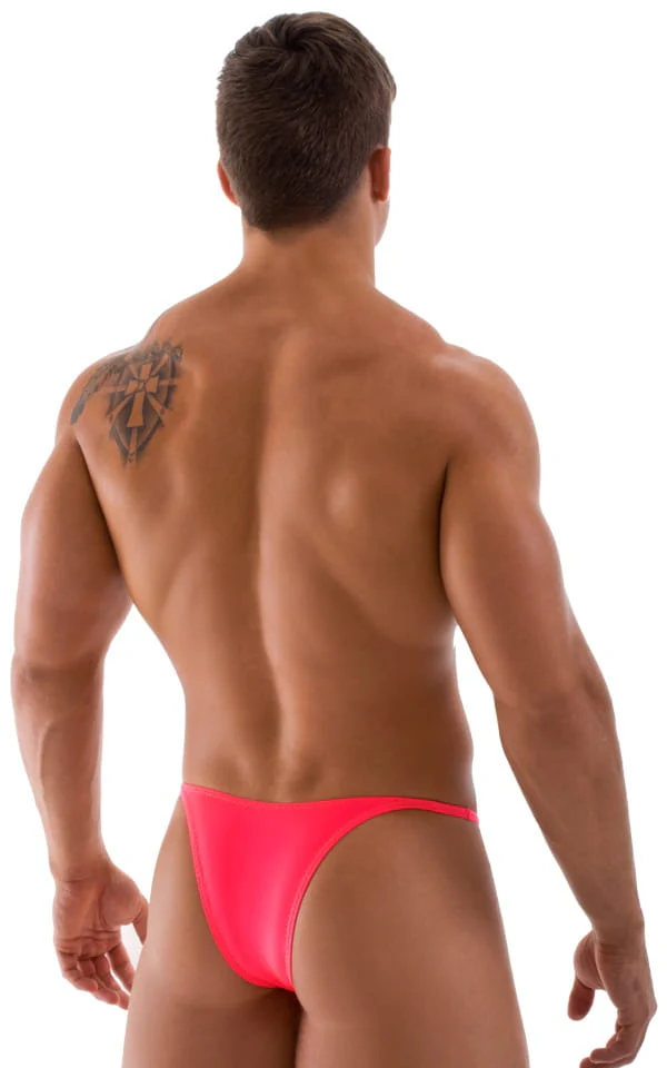 M57 - Mens Skinny Side Skimpy Back Bikini - Solid Sheer Semi Sheer - Image 19