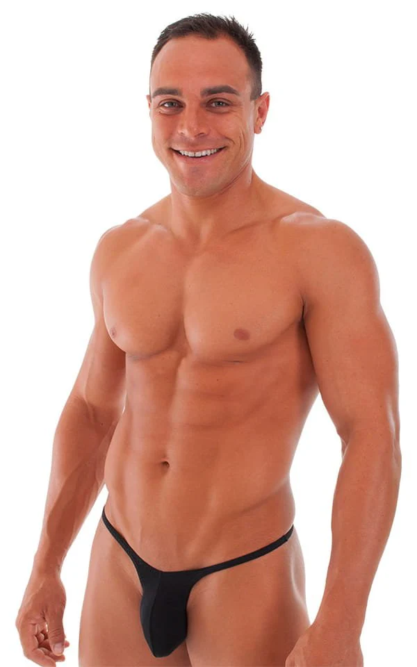 M57 - Mens Skinny Side Skimpy Back Bikini - Solid Sheer Semi Sheer - Image 33