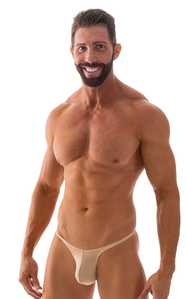 M57 - Mens Skinny Side Skimpy Back Bikini - Solid Sheer Semi Sheer - Image 61