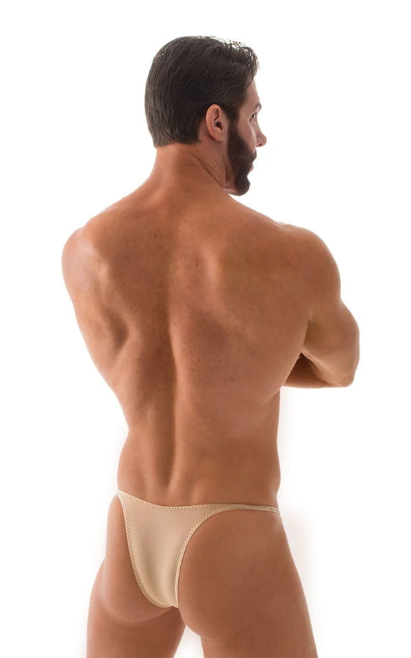 M57 - Mens Skinny Side Skimpy Back Bikini - Solid Sheer Semi Sheer - Image 62
