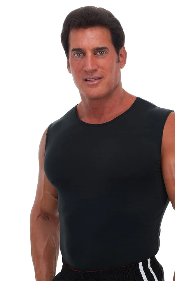 G20 - Mens Sleeveless Muscle Tee - Solid Sheer Semi Sheer