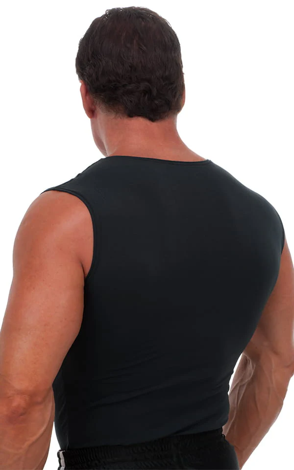 G20 - Mens Sleeveless Muscle Tee - Solid Sheer Semi Sheer - Image 2