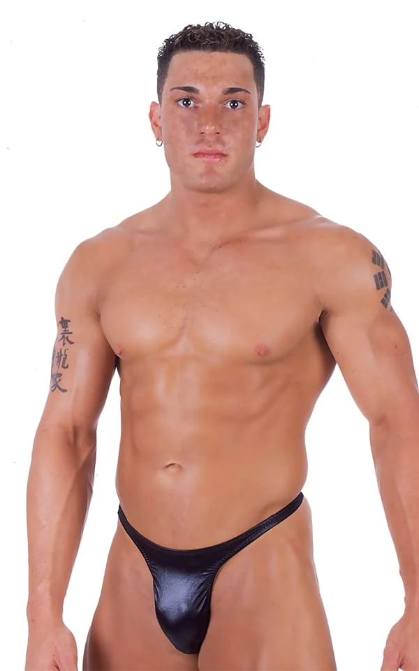 M4 - Mens Smooth Pouch T Back Thong - Wet Look