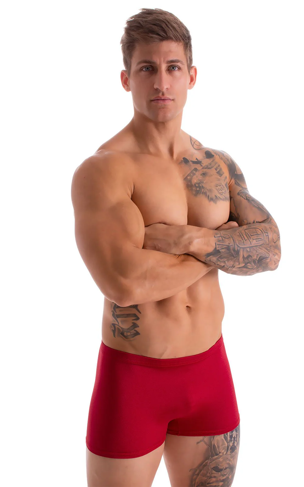 M43 - Mens Square Cut Swim Trunks - Solids