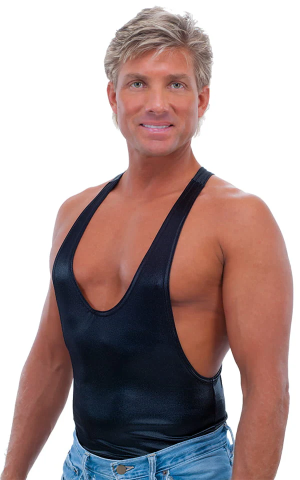 G2 - Mens String Tank Gym Tee - Wet Look