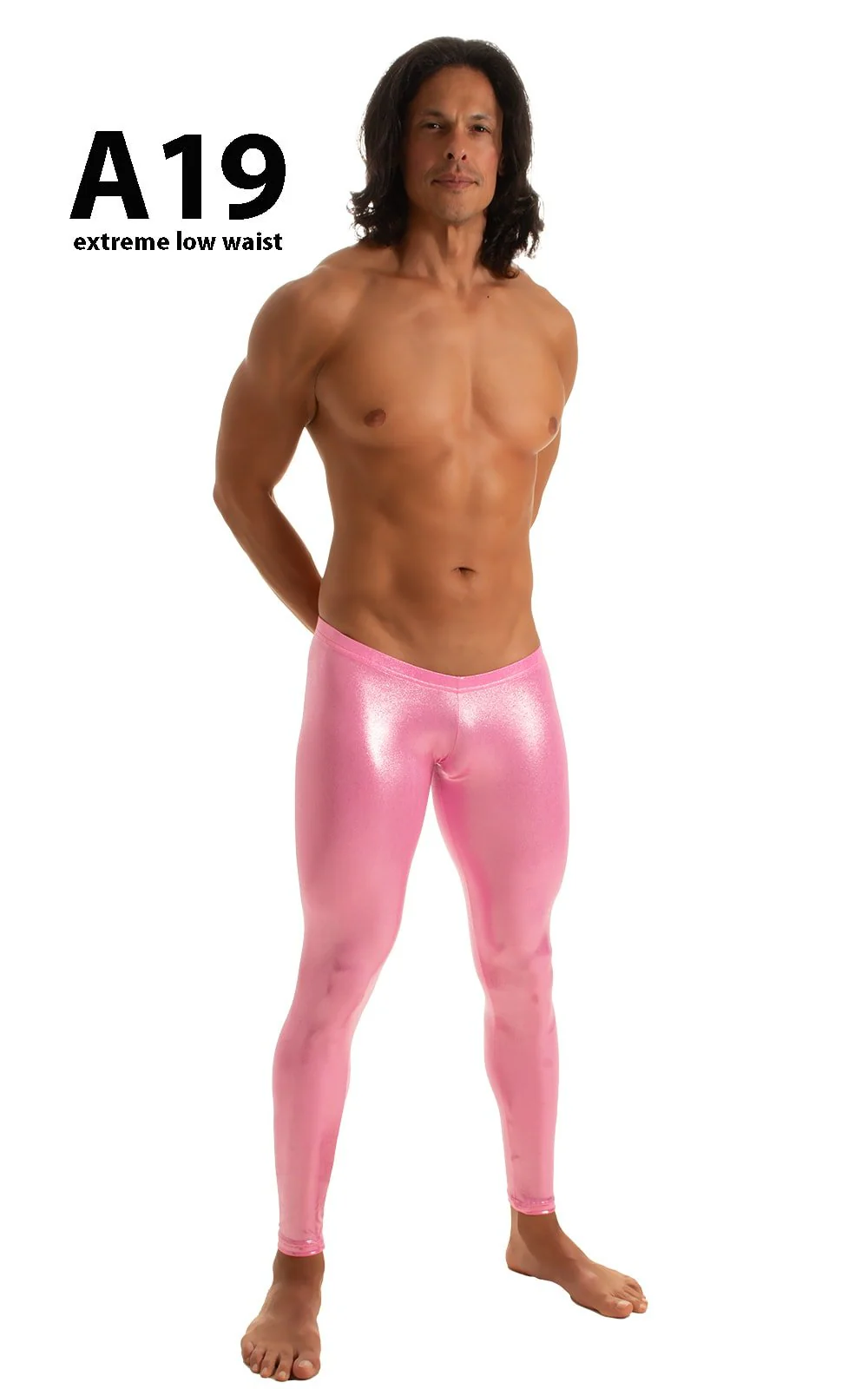 A19M - Mens Super Low Rise Leggings - Metallics - Image 15