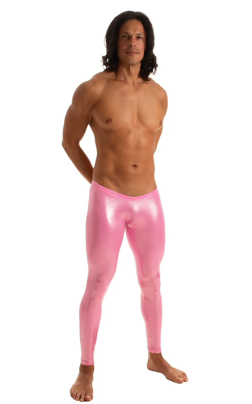 A19M - Mens Super Low Rise Leggings - Wet Look - Image 12