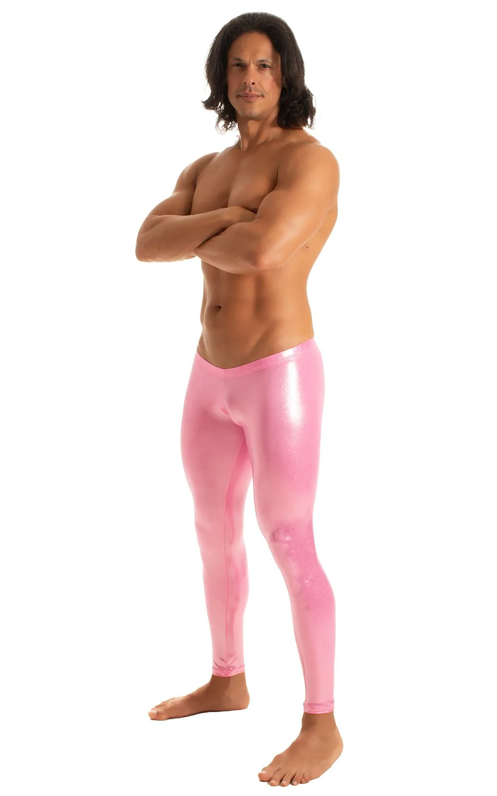 A19M - Mens Super Low Rise Leggings - Wet Look - Image 14