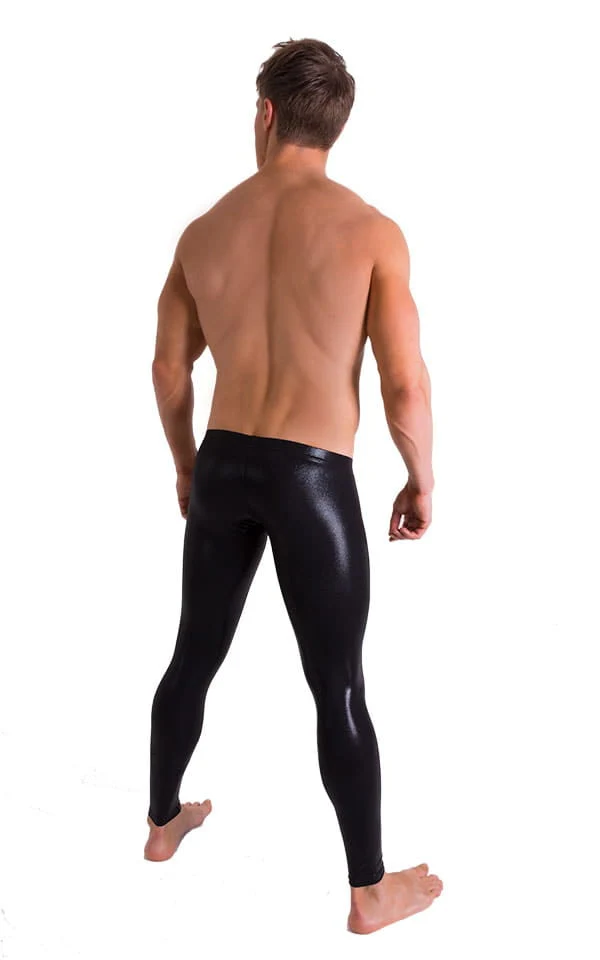 A19M - Mens Super Low Rise Leggings - Wet Look - Image 8