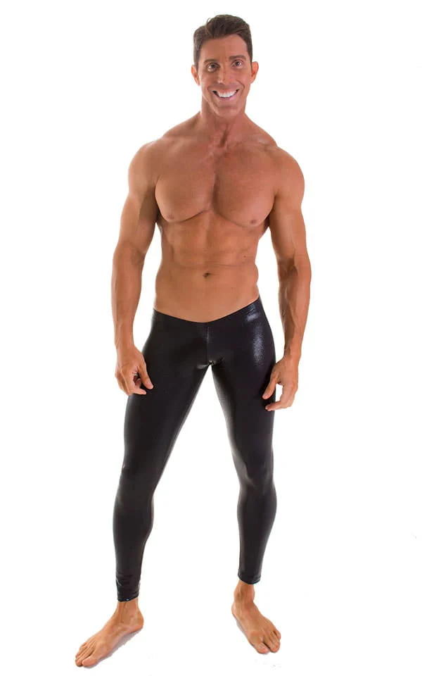 A19M - Mens Super Low Rise Leggings - Wet Look - Image 9