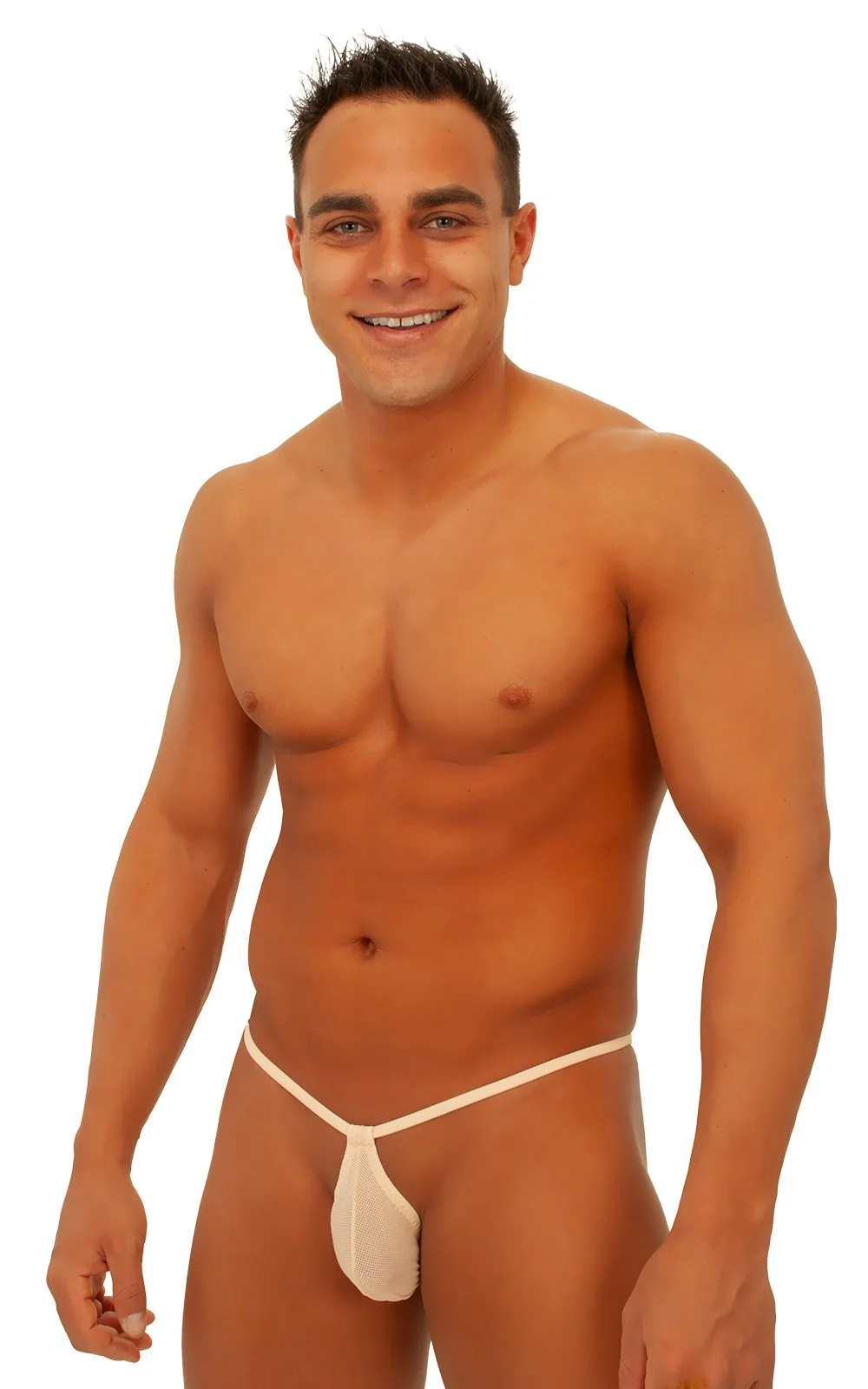 M52 - Mens Teardrop G String Swimsuit - Mesh