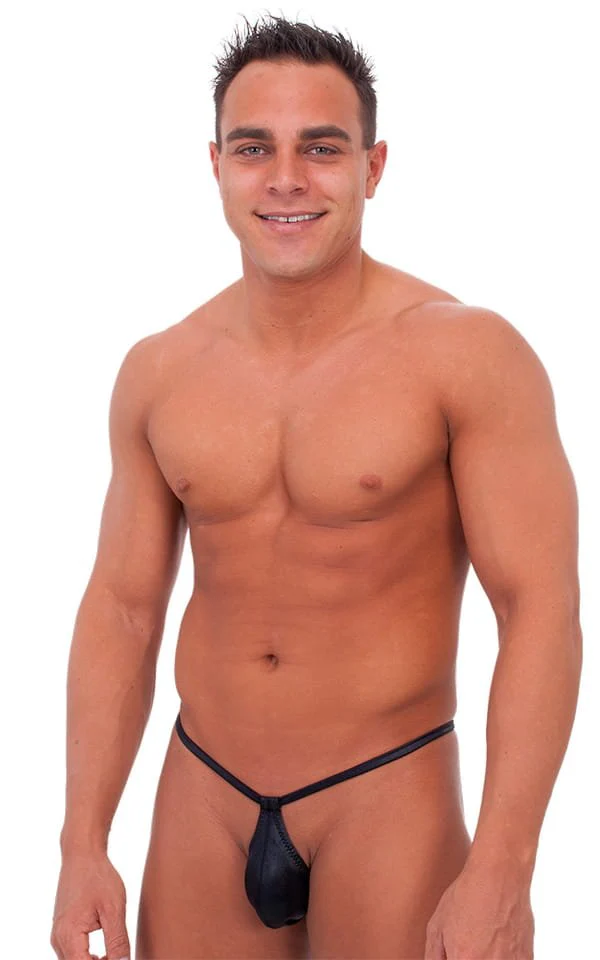 M52 - Mens Teardrop G String Swimsuit - Wet Look