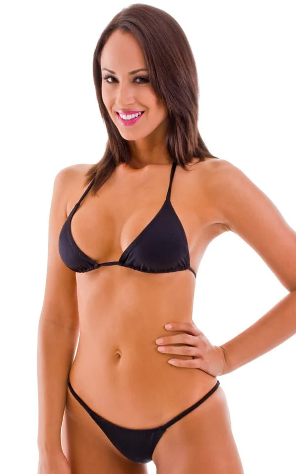 T21 - Womens Brazilian Triangle Bikini Top - Solid - Image 24