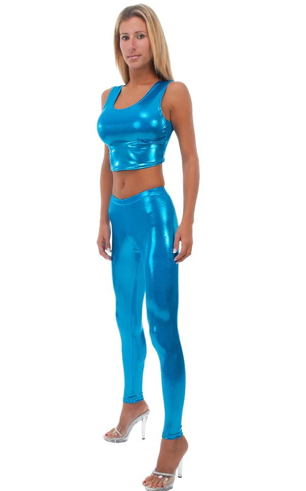 A4 - Womens Regular Waist Leggings - Metallics - Image 13