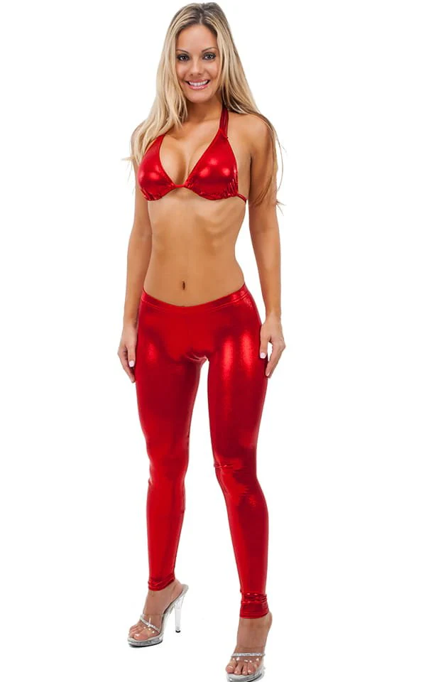 T43 - Womens Shaped Triangle Swimsuit Top - Metallics - Image 6